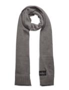 Mono Logo Patch Scarf Accessories Scarves Winter Scarves Grey Calvin K...