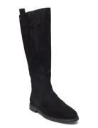 Flag Suede Long Boot Zip Lange Støvler Black Tommy Hilfiger