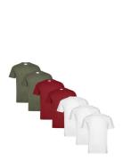 Basic O-Neck Tee S/S 7 Pack Tops T-Kortærmet Skjorte Multi/patterned L...