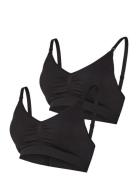 Mlilja Feed Me Bra 2F 2-P A. Lingerie Bras & Tops Maternity Bras Black...