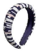 Sasha Midi Beaded Hairbrace Accessories Headwear Headbands Navy Becksö...