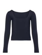 Rkbillie Ls T-Shirt Tops T-shirts Long-sleeved T-Skjorte Navy Rosemund...