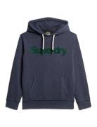 Classic Core Logo Hoodie Tops Sweatshirts & Hoodies Hoodies Navy Super...