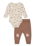 Set Wrap Body Trousers Forest Sets Sets With Body Multi/patterned Lind...