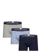 Classic Stretch-Cotton Trunk 3-Pack Boxershorts Navy Polo Ralph Lauren