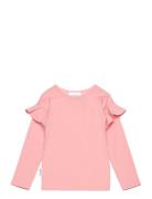 Frilla Shirt Tops T-shirts Long-sleeved T-Skjorte Pink Gugguu