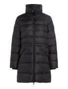 Mw Down Funnel Nk Coat Foret Jakke Black Tommy Hilfiger