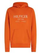 Big Hilfiger Hoody Tops Sweatshirts & Hoodies Hoodies Orange Tommy Hil...