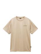 Albula Short Sleeve T-Shirt Tops T-Kortærmet Skjorte Beige Napapijri