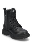 Lace-Up Bootie Black Boots Støvler Black Calvin Klein