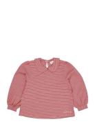 Striped Blouse W. Collar Ls Tops Shirts Long-sleeved Shirts Red Copenh...