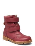 Rub Sole™ Broque Velcro Boot Tex Vinterstøvler Med Burrebånd Red Pom P...