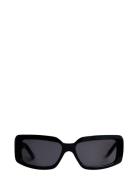 Alain Black Black Firkantede Solbriller Black Corlin Eyewear