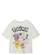 Nkfselma Pokemon Ss Rlx Top Box Bfu Tops T-Kortærmet Skjorte White Nam...