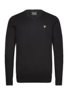 Cotton Merino V Neck Jumper Tops Knitwear V-necks Black Lyle & Scott