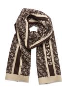 Sevyn 4G Logo Scarf Swtr Accessories Scarves Winter Scarves Brown GUES...