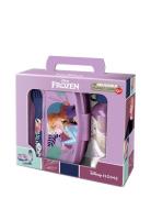 Frozen, 4-Delt Madkasse/Alu Flaske/Ske+Gaffel Home Meal Time Lunch Box...