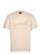 T-Shirt Tops T-Kortærmet Skjorte Beige EA7