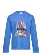 Tshirt Tops T-shirts Long-sleeved T-Skjorte Blue Spider-man