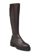 Boots - Flat Lange Støvler Brown ANGULUS