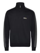 Tracksuit 1/4 Jacket Tops Sweatshirts & Hoodies Sweatshirts Black BOSS