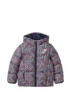 All Over Printed Puffer Jacket Foret Jakke Purple Tom Tailor