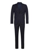 Narrow Striped Mens Suit Habit Navy Lindbergh