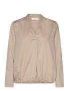 Madevyn Tops Blouses Long-sleeved Beige Masai