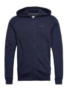 Bhdownton Zipthrough Tops Sweatshirts & Hoodies Hoodies Blue Blend