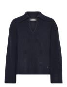 Mmiva Knit Tops Knitwear Jumpers Navy MOS MOSH