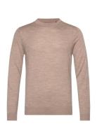 Jprblamerino Knit Crew Neck Tops Knitwear Round Necks Beige Jack & J S