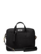 Leather-Trim Canvas Briefcase Computertaske Taske Black Polo Ralph Lau...