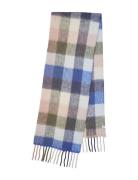 Check Anilopa Scarf Accessories Scarves Winter Scarves Blue Becksönder...