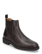 Slhjoseph Leather Chelsea Boot Noos Støvlet Chelsea Boot Brown Selecte...