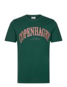 Copenhagen Heritage S/S Tee Tops T-Kortærmet Skjorte Green Lindbergh