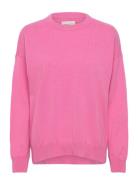 Superfine Lambswool C-Neck Tops Knitwear Jumpers Pink GANT