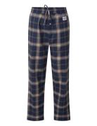 Konrad Organic Cotton Checked Flannel Pajama Pants Pyjamas Nattøj Blue...