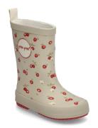 Gumboots? Aop Shoes Rubberboots High Rubberboots Beige Pom Pom