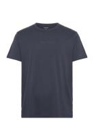 S/S Crew Neck Tops T-Kortærmet Skjorte Navy Calvin Klein