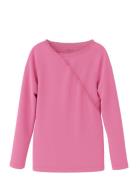 Nkfnanettie Ls Top Pb Tops T-shirts Long-sleeved T-Skjorte Pink Name I...