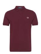 The Fred Perry Shirt Tops Polos Short-sleeved Burgundy Fred Perry