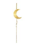 Half Moon Earring With Pearl Chain Ørestickere Smykker Gold Jane Koeni...