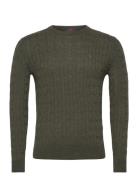 Merino Cable Ck Tops Sweatshirts & Hoodies Sweatshirts Khaki Green Mor...