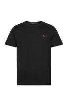 Crew Neck T-Shirt Tops T-Kortærmet Skjorte Black Fred Perry