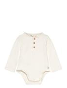 Cotton Bodysuit Buttons Bodies Long-sleeved Cream Mango