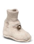 Wool Footies Shoes Baby Booties Cream Mikk-line