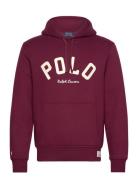 The Rl Fleece Logo Hoodie Tops Sweatshirts & Hoodies Hoodies Burgundy ...