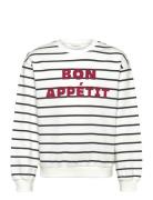 Message Striped Sweatshirt Tops Sweatshirts & Hoodies Sweatshirts Whit...