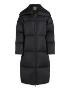 Mw Padded Satin Coat Foret Jakke Black Calvin Klein