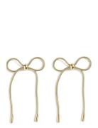 Pcpernille Bow Earrings Ørestickere Smykker Gold Pieces